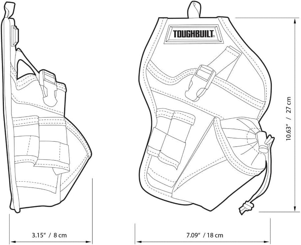 - Utility Pouch, Heavy-Duty Tool Pouch with Multiple Pockets, Secure Attachment & Storage for Jobsite Use