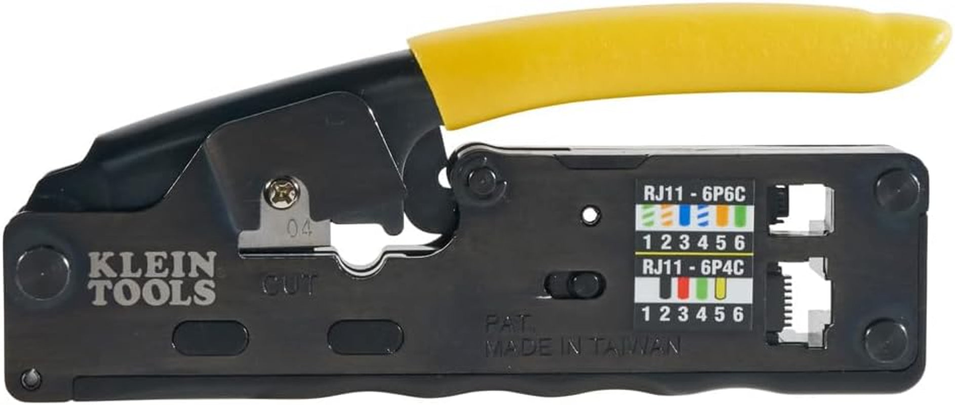 VDV226-107 Compact Ratcheting Modular Data Cable Crimper/Wire Stripper/Wire Cutter, CAT6, CAT5, CAT3, Flat-Satin Voice Cable