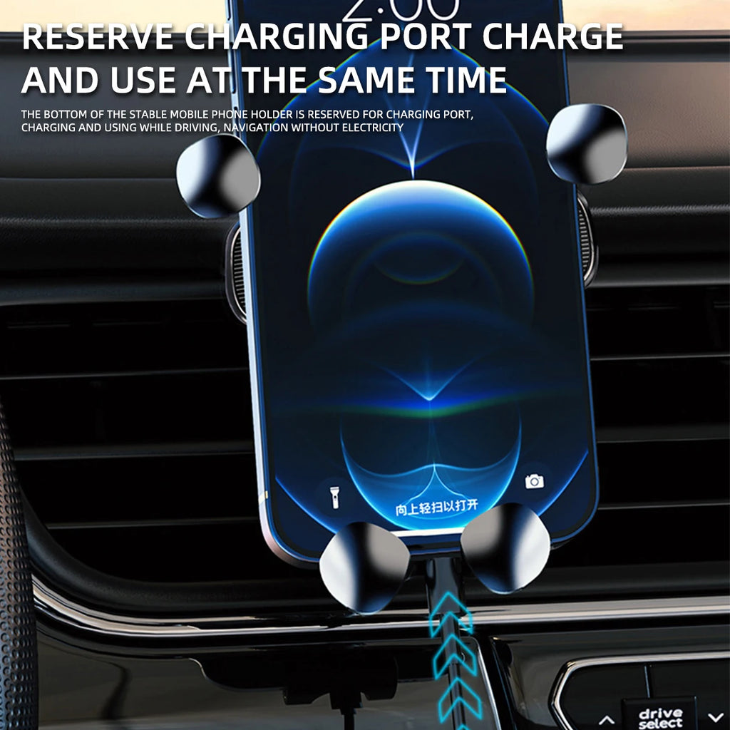 Universal Magnetic Car Phone Holder for 4.7-7 Inch Devices - Air Vent Mount, Shockproof GPS Clip, Smartphone Stand