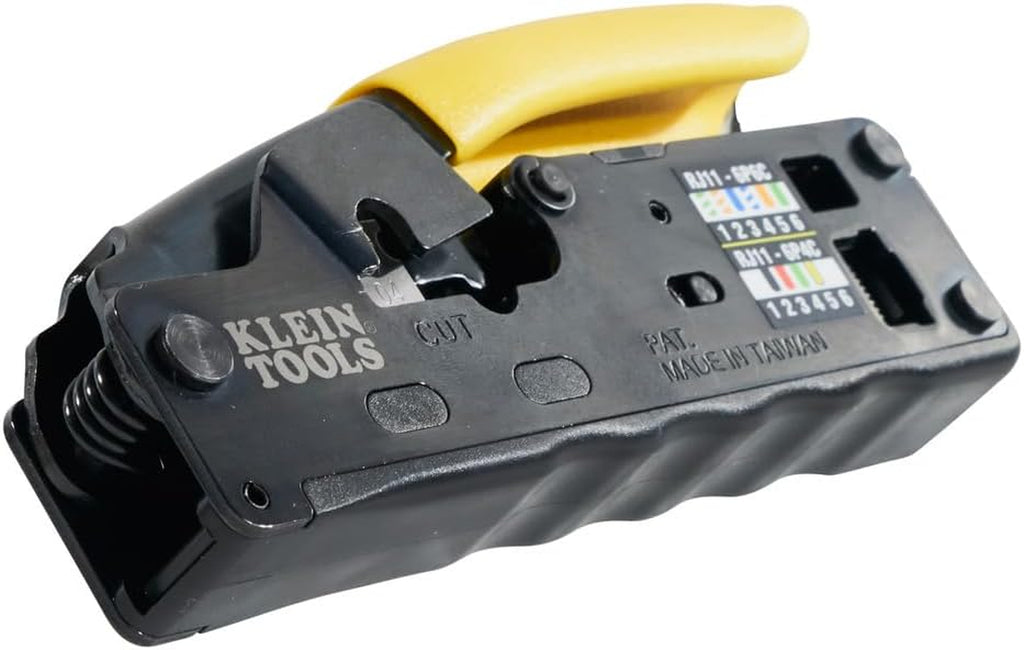 VDV226-107 Compact Ratcheting Modular Data Cable Crimper/Wire Stripper/Wire Cutter, CAT6, CAT5, CAT3, Flat-Satin Voice Cable