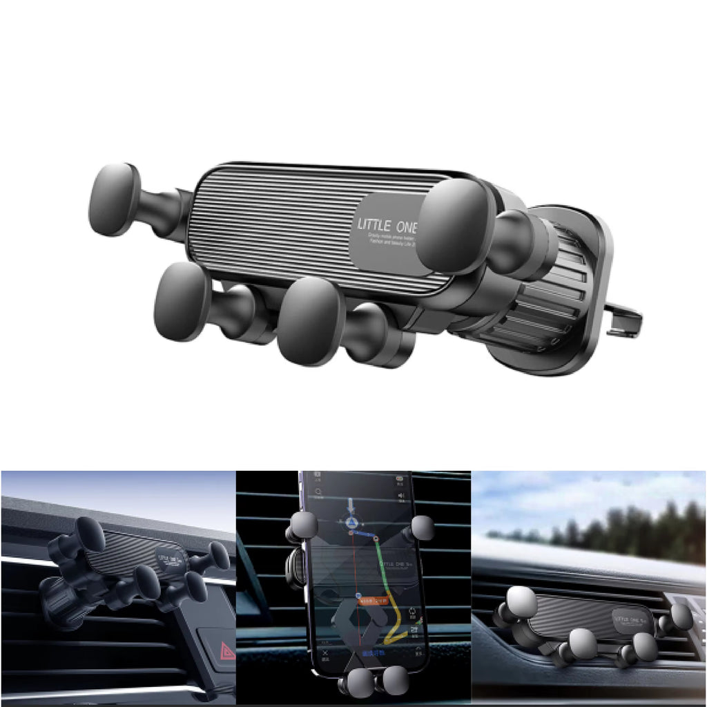 Universal Magnetic Car Phone Holder for 4.7-7 Inch Devices - Air Vent Mount, Shockproof GPS Clip, Smartphone Stand