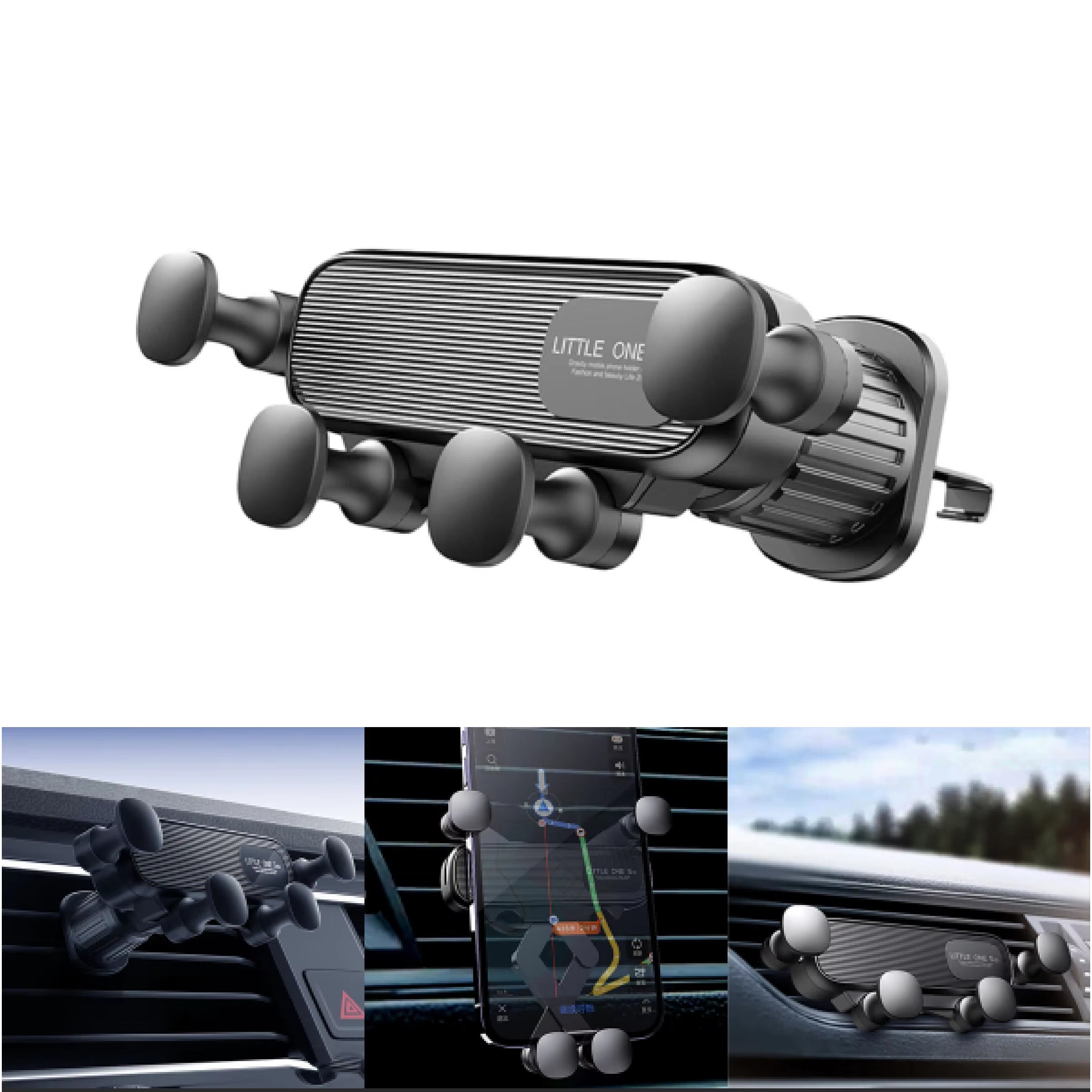 Universal Magnetic Car Phone Holder for 4.7-7 Inch Devices - Air Vent Mount, Shockproof GPS Clip, Smartphone Stand