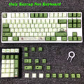 127-Key Cherry Profile Matcha Green PBT Keycap Set for Mechanical Keyboards - Dye-Subbed Mountain Forest Custom DIY MX Switch Compatible