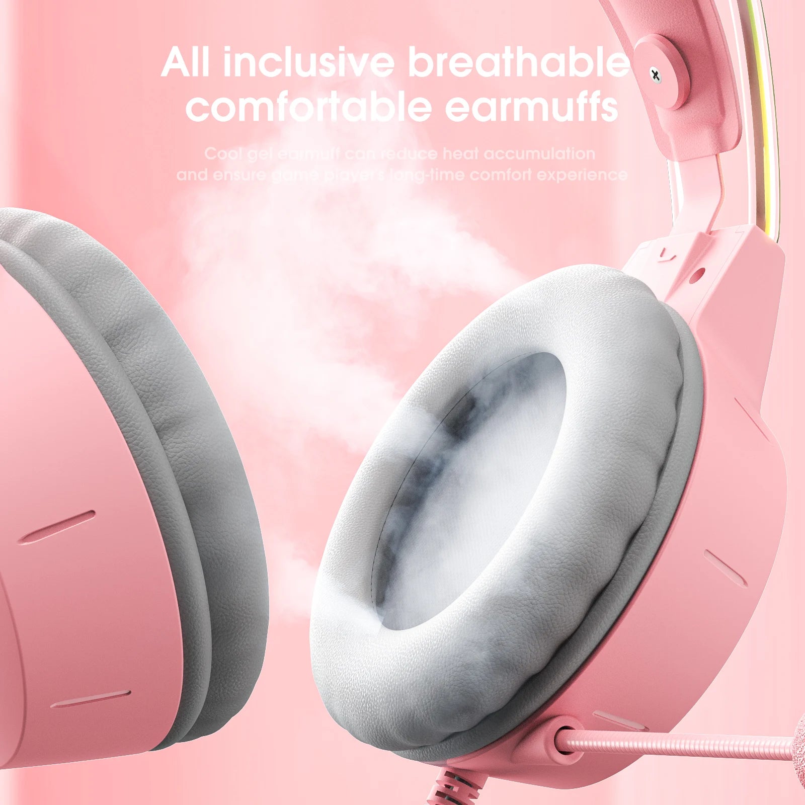 X15 Pro Wired Gaming Headset with RGB Head Beam and Flexible Microphone Control for PC Gamers