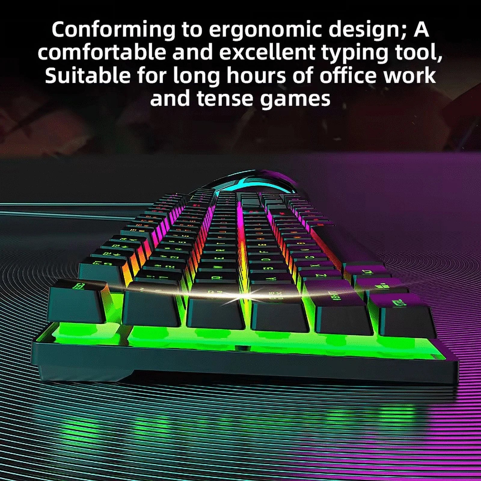 RGB Backlit Wired Gaming Keyboard in Black