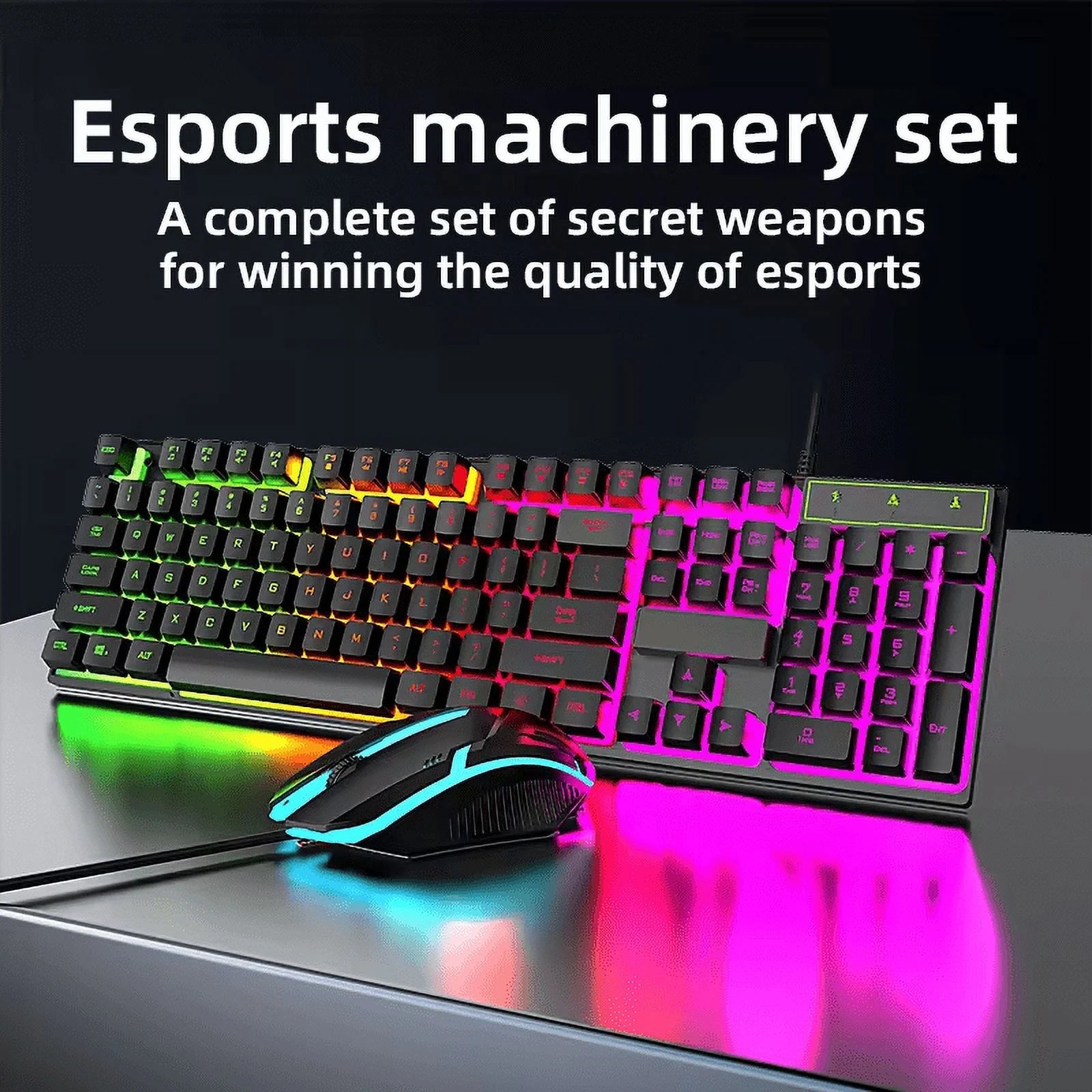 RGB Backlit Wired Gaming Keyboard in Black