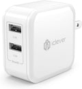 Boostcube 2nd Generation 24W Dual USB Wall Charger with SmartID Technology and Foldable Plug, Travel Power Adapter for iPhone and iPad Devices