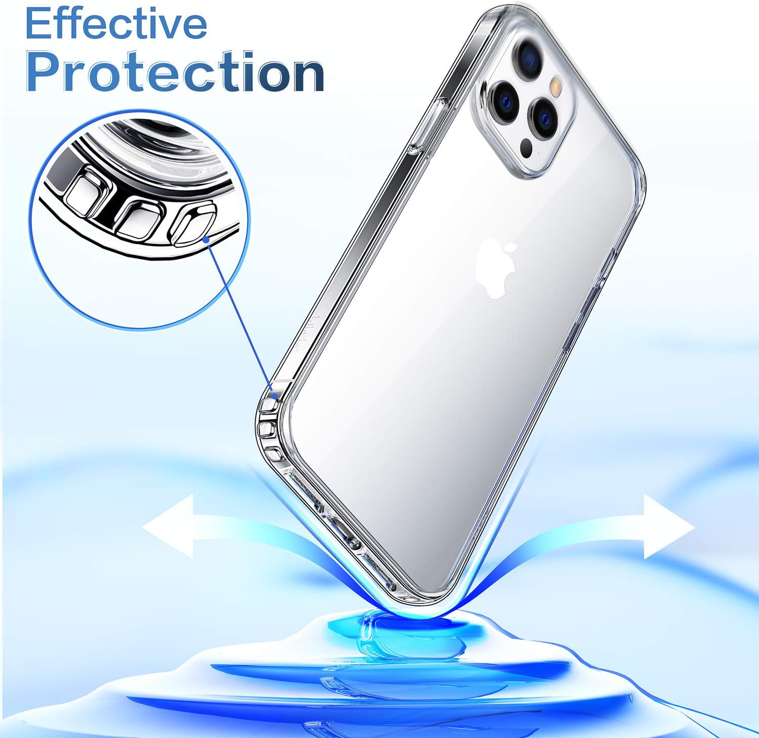 Crystal Clear Shockproof Case for iPhone 12 & 12 Pro - Slim, Durable Protection with Easy Access to All Features