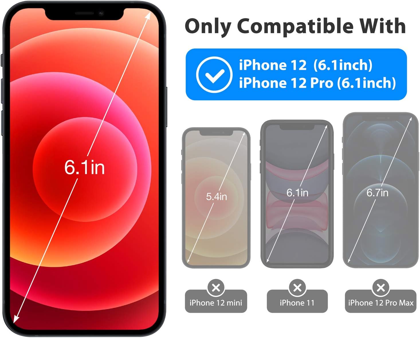 Crystal Clear Shockproof Case for iPhone 12 & 12 Pro - Slim, Durable Protection with Easy Access to All Features