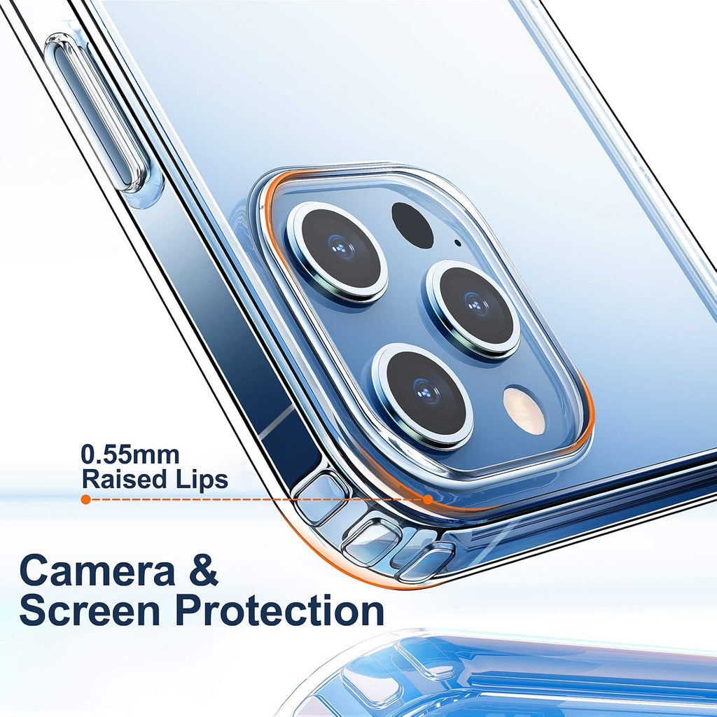 Crystal Clear Shockproof Case for iPhone 12 & 12 Pro - Slim, Durable Protection with Easy Access to All Features
