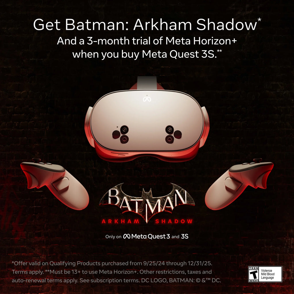 Quest 3S 128 GB - Includes Batman: Arkham Shadow and a 3-Month Horizon+ Trial - Comprehensive All-In-One Headset