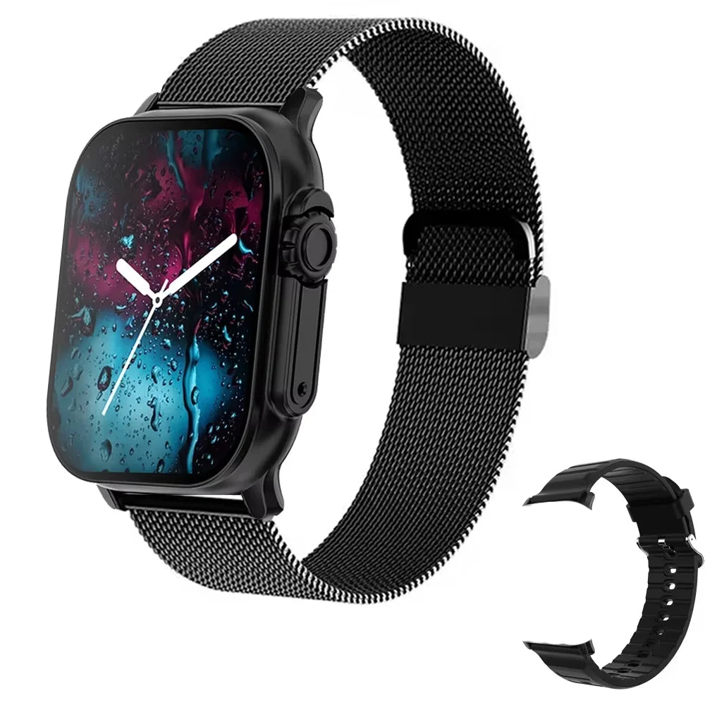 Bluetooth Smartwatch with Message Alerts, Heart Rate Monitoring, and Sports Features for Android and iOS - Unisex Design