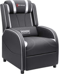 Modern PU Leather Gaming Recliner Chair for Home Theater and Living Room Seating (Silver)