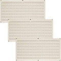 Pegboard Value Pack - Set of Three 16-Inch Tall x 32-Inch Wide Horizontal Metal Wallboards for Home and Garage Tool Storage Organization (Beige)