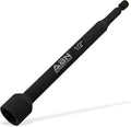 1/2 in Impact Nut Driver Tool - SAE 6 in Long Shank Nut Driver Bits Magnetic Tip Sockets, 1/4 in Hex Shank