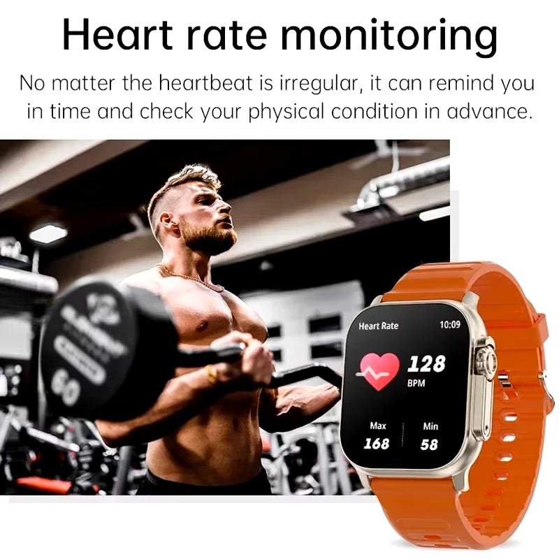 Bluetooth Smartwatch with Message Alerts, Heart Rate Monitoring, and Sports Features for Android and iOS - Unisex Design
