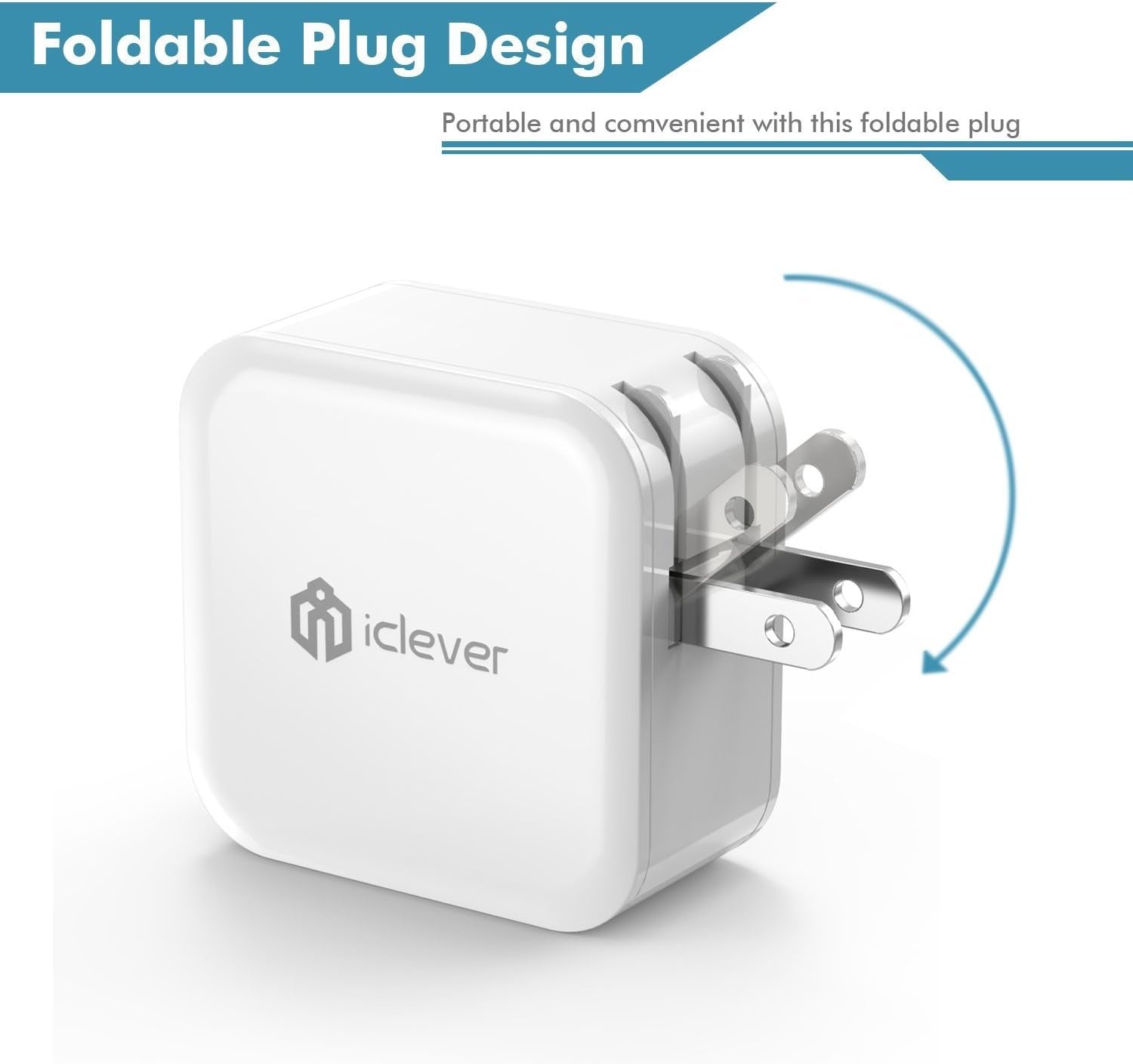 Boostcube 2nd Generation 24W Dual USB Wall Charger with SmartID Technology and Foldable Plug, Travel Power Adapter for iPhone and iPad Devices