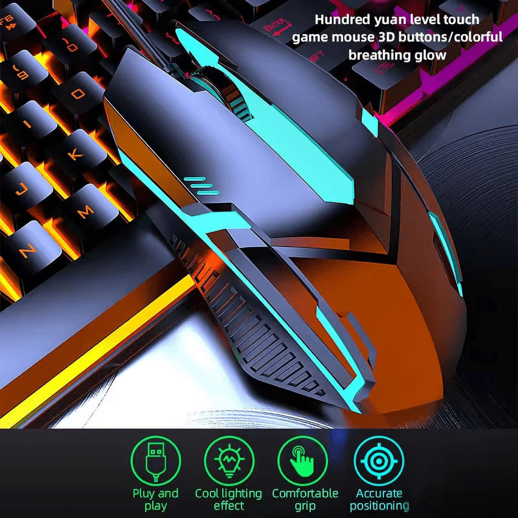 RGB Backlit Wired Gaming Keyboard in Black